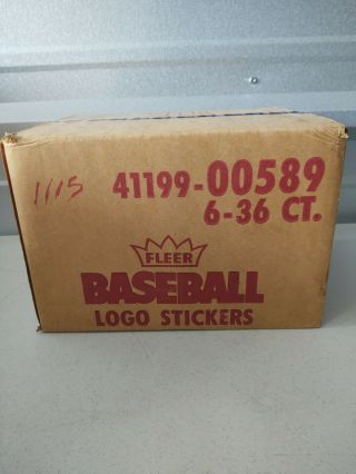 1989 Fleer Baseball Case - (6) Boxes / 36 Packs Per Box.  Factory