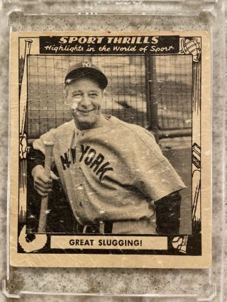 1948 Swell Sport Thrills 14 Lou Gehrig Great Slugging Hof Poor