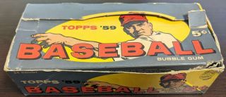 1959 Topps Baseball Empty Display Box 5 Cent F 58572