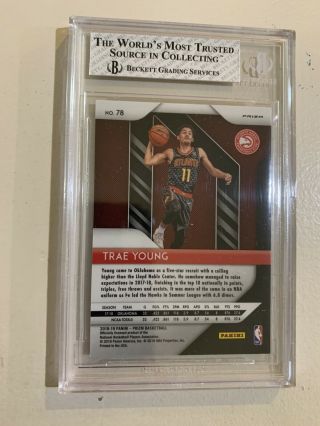 2018 - 19 Panini PRIZM Trae Young RED ICE RC Hawks 78 Prizms NON AUTO Rookie 2
