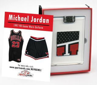 Michael Jordan 1997 - 98 Chicago Bulls Game Worn Jersey Mystery Swatch Box