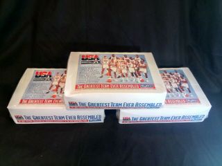 3 Boxes 1992 Skybox Factory Usa Olympic Basketball Dream Team Factory Box