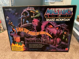 Vintage 1983 Motu Masters Of The Universe Snake Mountain Box Misb Rare