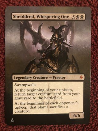 Altered Art Sheoldred,  Whispering One - Painted Extended Magic Mtg Non Foil Alter