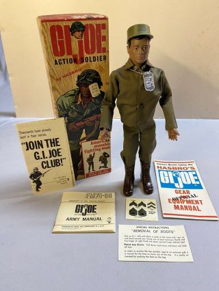 1964 Gi Joe Action Soldier Black Accs Action Figure Complete - Vtg Rare