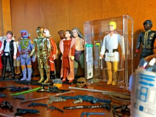 Vintage Star Wars.  First 12/77.  AFA Luke.  All complete.  Incredible & Impressive. 3