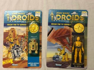 Vintage Star Wars Set Of Droids 1985 C - 3po & R2 - D2 Moc