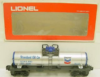 Lionel 6 - 9153 Chevron Single Dome Tank Car Ex/box