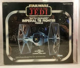 Vintage Kenner Star Wars 1983 Rotj Battle - Imperial Tie Fighter Afa 75