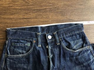 Vintage 60’s Levis 501 Selvedge Red Line Denim Blue Jeans Big E 28 X28 4