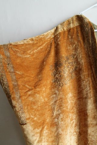 RARE Mariano Fortuny Venise 1910s Edwardian Gold Jacket Robe Stencil Velvet 4