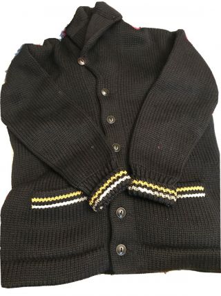 1940s Wool Athletic Vintage Men Jacket Cadet Knit Sweater Med/large West Point