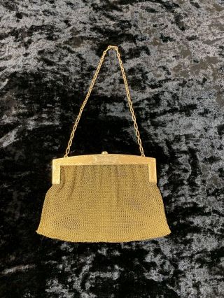 Vintage (1920’s?) 14k Gold Chainmail Purse 6x4