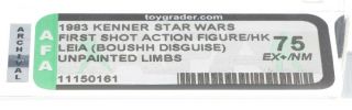 Star Wars 1983 Kenner Prototype First Shot Leia Boushh Unpainted Limbs AFA 75 3