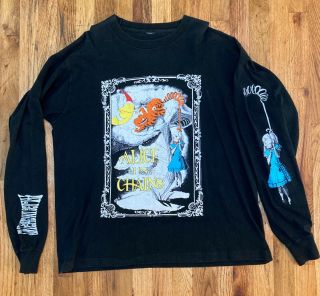 Rare Alice In Chains,  Alice In Wonderland Tshirt Long Sleeve