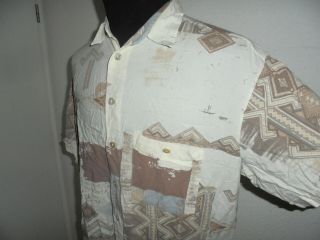 Vintage Daniel Brooks Hemd Crazy Pattern 80er Shirt Viskose Freizeithemd 90s L