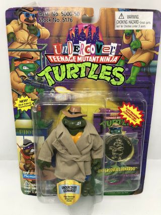 Teenage Mutant Ninja Turtles Tmnt Undercover Leonardo Cloth Coat 1994 Coin