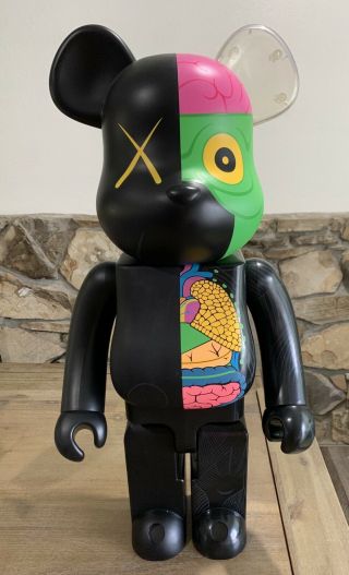 Bearbrick Kaws Dissected Companion 1000 (black),  2010 Be@rbrick 100 Authentic