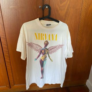 Vintage Nirvana In Utero T - Shirt Kurt Cobain 1993 Size Xl 90s Giant Tag