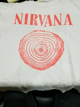 Nirvana Tee Shirt Vintage 1990 Large 42 - 44 Bleach Tour - Sub Pop