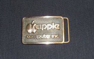 Apple Computer Brass Belt Buckle - Serial 0001