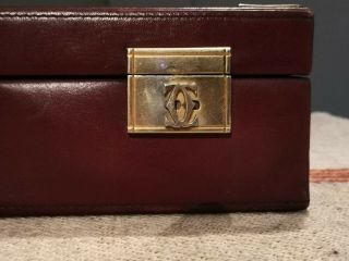 A Vintage Maroon Cartier Leather Briefcase 4