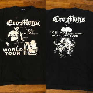 Cro - Mags Og 1991 Tour Shirt Bad Brains Nyhc Agnostic Front Oi Megadeth Vintage