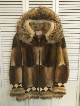 Alaska Fur Parka Jonas Brothers Women Medium Hood Jacket Vintage
