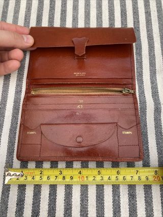 Vintage Retro,  Mens Brown Tan Leather,  Sundew Hide Wallet,  Made In England,  Rare