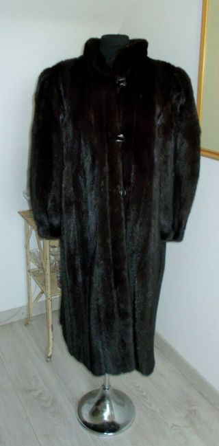 Rare French Mahogany Saga Mink Fur Coat Good Size In Wonderful