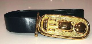 Very Rare Christopher Ross 24k Gold Egyptian Scarab Belt Buckle $2,  885