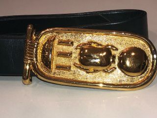 Very Rare Christopher Ross 24K Gold Egyptian Scarab Belt Buckle $2,  885 2