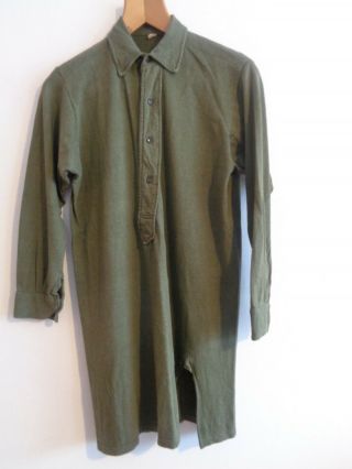 Vtg 40s Style Ww2 Style Od German Army Air Force Smock Undershirt Henley Shirt