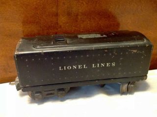 VINTAGE 1689 - T OLD 1950 ' S TIN LIONEL LINES TRAIN TENDER COAL CAR 2
