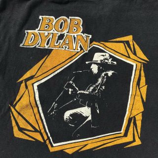 Vintage 70s Bob Dylan On Tour T - Shirt 1970s Black Size M Concert Tee 1978 Shirt 4