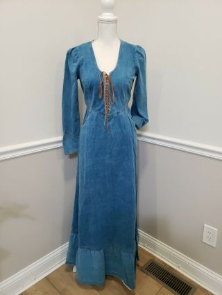 Vintage Dress Gunne Sax By Jessica San Francisco Denim Dress/hippie/boho/festiv