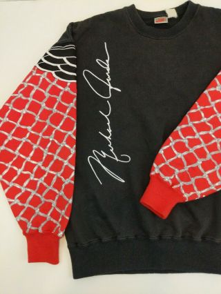 Vintage 1987 Nike Michael Air Jordan Wings Sweatshirt Silver Tag Xl Net Sleeve