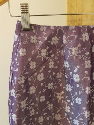 Vintage 90s Y2k Purple Floral 2 Piece Matching Skirt Top