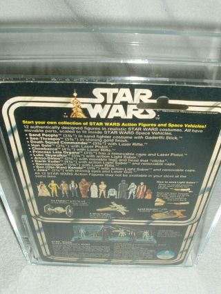 1978 Vintage Star Wars AFA 75 12 BACK - B SAND PEOPLE / TUSKEN RAIDER 2