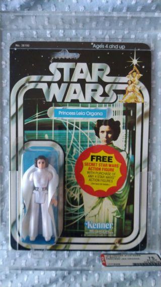 Vintage Star Wars Princess Leia Organa 21 Back Moc Afa 75