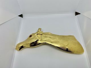 Christopher Ross Belt Buckle Giraffe 24k Gold Plated