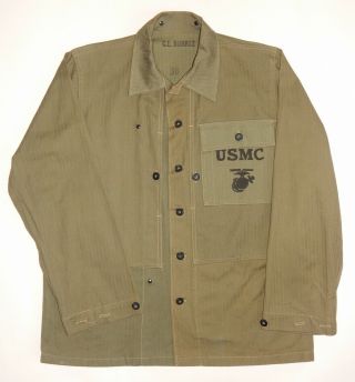 Ww2 / Korean War Usmc Hbt P44 Jacket Near Size 36