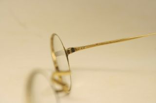 Unique Etched Solid 14k Gold Authentic Vintage Eyeglasses Antique Spectacles 5