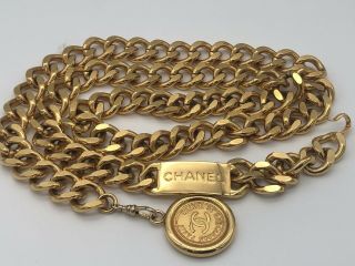 Chanel Vintage Belt Necklace Chain Medallion Cc Rue Cambon