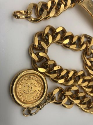 Chanel Vintage Belt Necklace Chain Medallion CC Rue Cambon 5