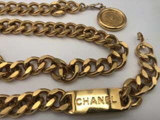 Chanel Vintage Belt Necklace Chain Medallion CC Rue Cambon 6