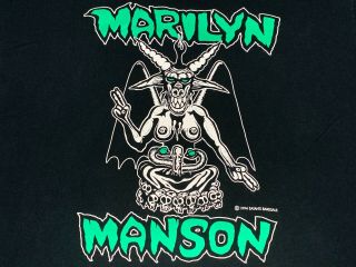 Xl Vtg 90s 1994 Marilyn Manson I Am The God Of F K Satans Bakesale T Shirt