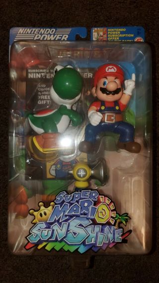Nintendo Power Mario And Yoshi Mario Sunshine Joyride Studios Figure Nib Rare