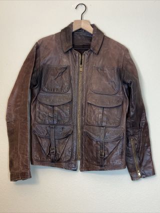 East West Leather Jacket S Vintage Barnstormer 70 