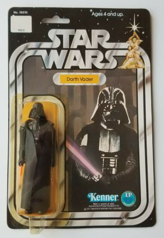1977 Vintage Kenner Star Wars 12 Back Darth Vader Action Figure